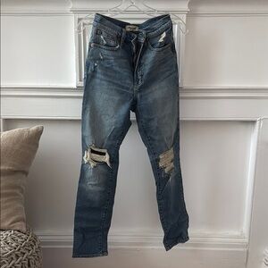 Madewell Women's Straight Leg Jeans - Distressed Blue